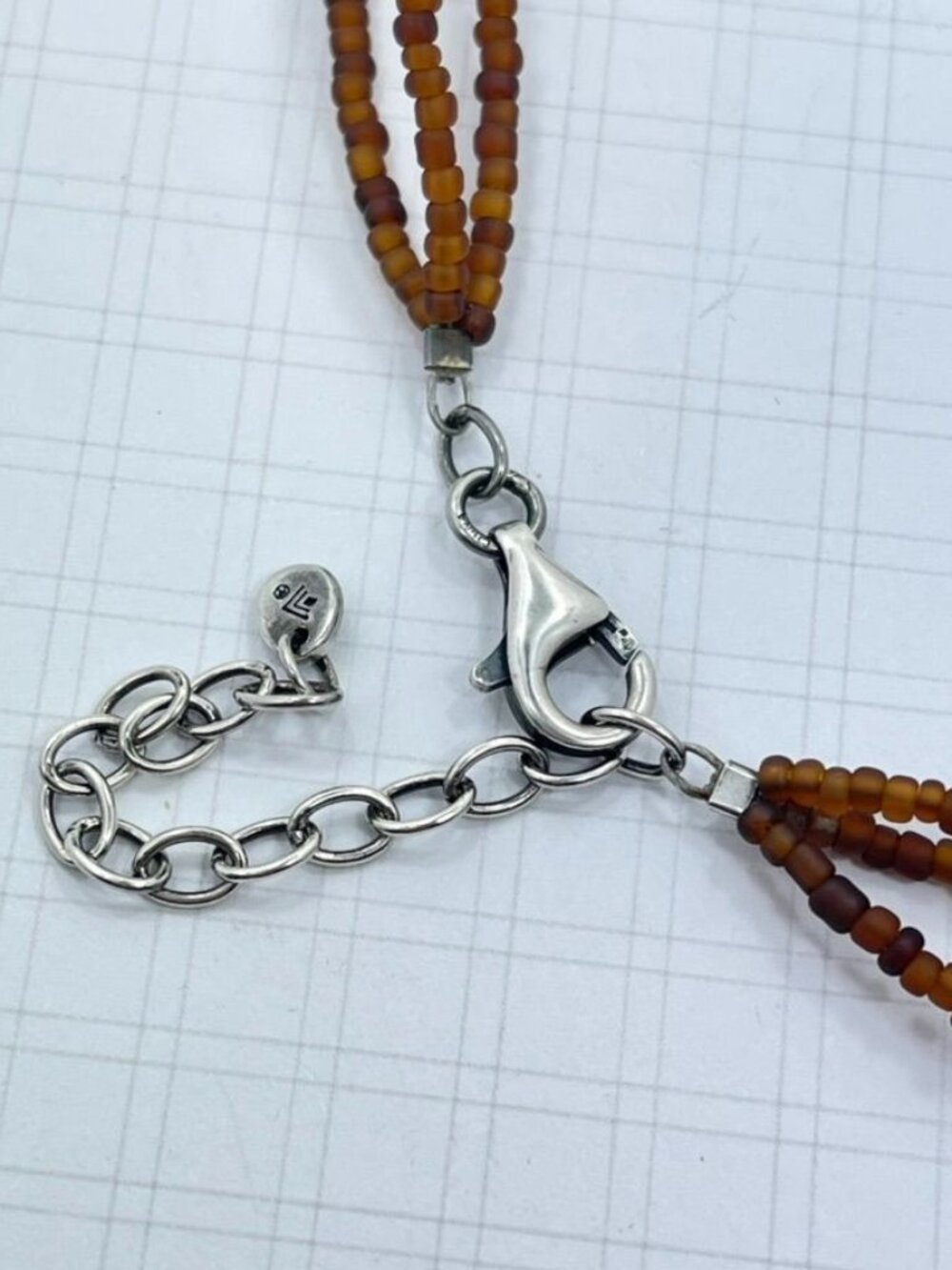 Retired Silpada N1838 Tiger Eye Pearl Sterling Silver Necklace 17-19" - Picture 5 of 6